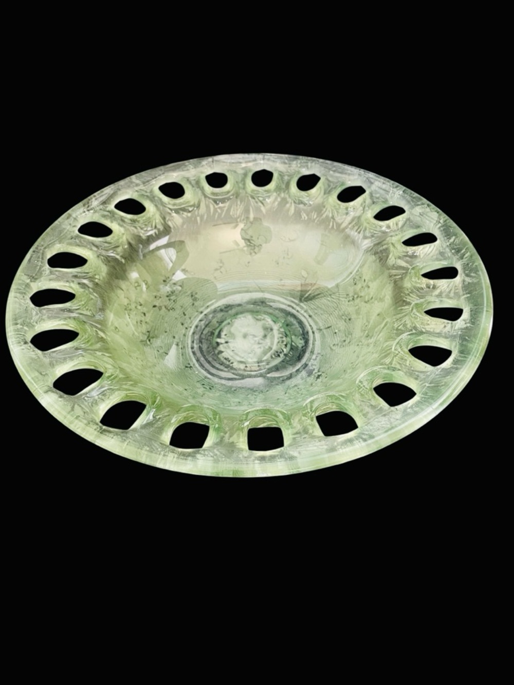 Vintage Vidrios San Miguel Spain Ecoglass  Bowl made from recycled glass